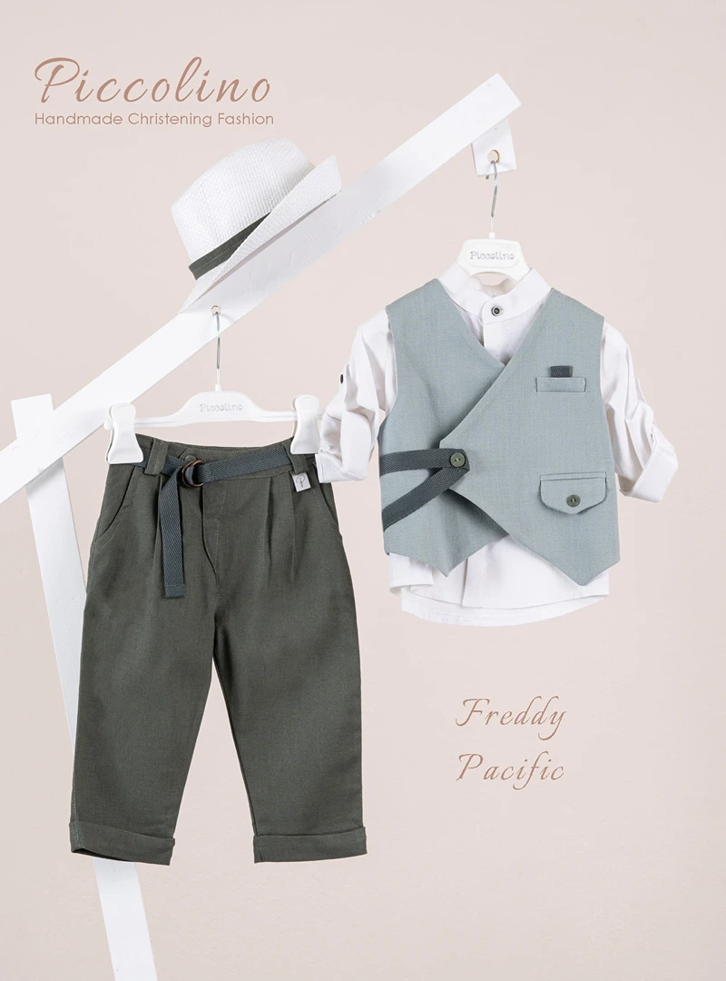 BFA24S08-FREDDY-PACIFIC-PICCOLINO-2026 Βαπτιστικό κοστούμι Piccolino Freddy σε χρώμα Pacific - Image 1